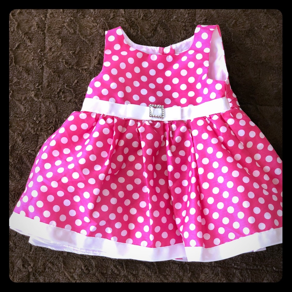 Pink and white dress